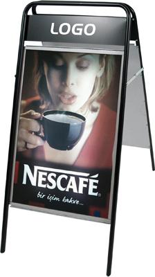 Expo Sign Gatupratare med logoplatta
