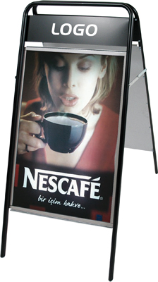 Expo Sign Gatupratare med logoplatta