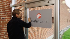 Fyrkantig folie med tryck för fönster